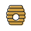 Icon of a bee hive.