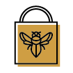 Icon of a bag with a bee.