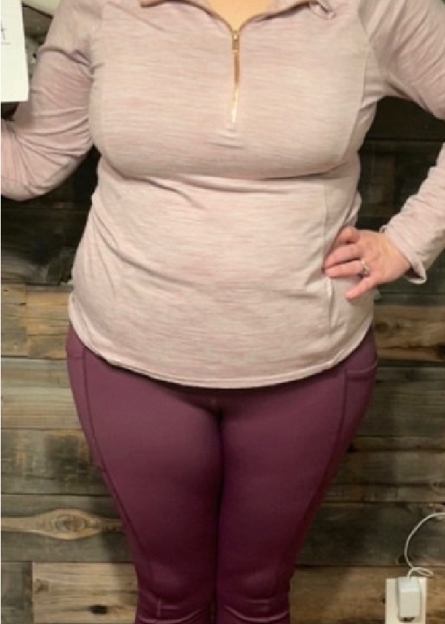 After photo of a woman before experiencing her fitness plan.